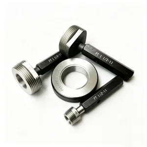 High Precision PT 1 1 2 11 PT 1 2 11 Thread Plug Ring Gauge Set GO NOGO GCr15 Material 0.01mm Accuracy
