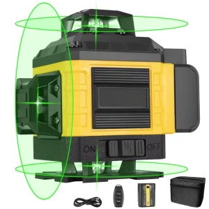 High Precision Rotary Laser Level 360 Green Industrial Self Leveling Li Ion Battery 10 30m Range Construction Measure Distance