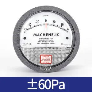 High Precision Shock Resistant Differential Pressure Gauge With Overpressure Protection for Clean Room & HVAC System ±60pa