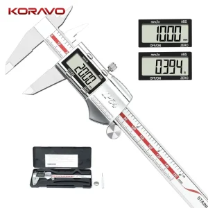 High Precision Stainless Steel Waterproof Dustproof Digital Caliper Cone Probe + 0.01mm Accuracy 0.01mm Diameter Measurement