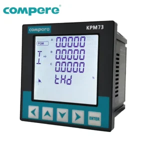 High Precision Three Phase Voltage and Current Meter with LCD Display for Smart Grids