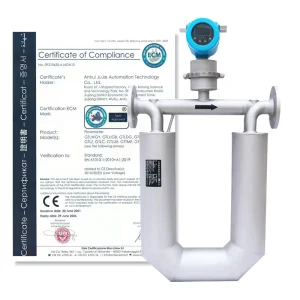 High Precision and High Quality Coriolis Mass Flowmeter Intelligent Display Liquid Slurry Concentration Coriolis Force Sensor