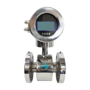 High Pressure Digital Stainless Steel Electromagnetic Flowmeter OEM High Accuracy Flange Connectivity for Liquid Water Fluid