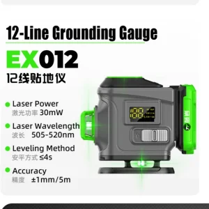 High Quality 12 Line Laser Level 360 Degree Self Leveling Laser Level Suitable for Industrial Building Use