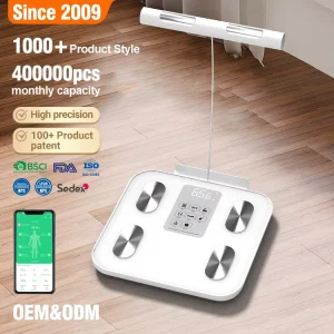 High Quality Intelligent Bioimpedance Digital Body Composition Fat Smart Scale With 8 Electrodes for Weight Measuring