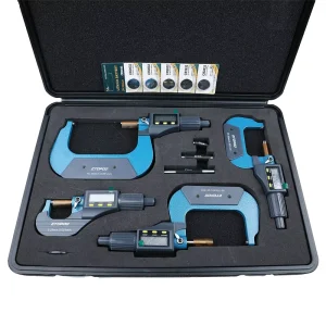 High Quality Outside Micrometers Set 0-25mm/0.01mm 0-1″ 0.0001″ External Micrometer Measuring Tool