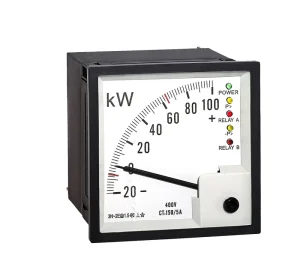 High Quality kw Meter with Alarm Output Moving Coil Analog Panel KW Meter 100KW Power Meter