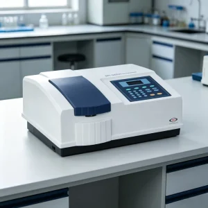 High Sensitivity Double Beam UV Vis Spectrophotometer 0.1nm Resolution 4 Quartz Cuvettes Lab Instrument