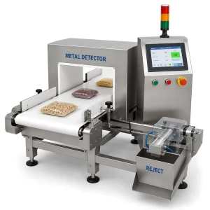 High Sensitivity Food Metal Detector for Factory Conveyor Line Intelligent Metal Detection System IP66 Customizable