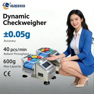 High Sensitivity Mini Check Weigher Machine for Small Packets Automatic Weight Checking Scale with 0.05g Accuracy Rejector