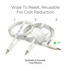 High Sensitivity Water Leak Detection Cable 4 Core PET Flat Sensor Tape Reusable TCP Alarm for Industrial Floor Monitoring