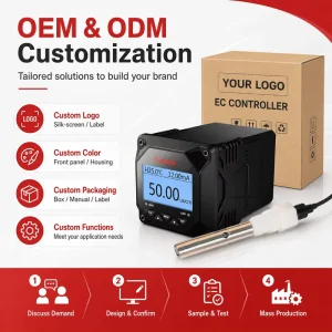 High Stability Online EC Meter Electrical Conductivity 4 20mA RS485 TDS Salinity Industrial Water Quality Controller OEM