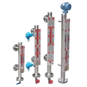High Temperature Magnetic Flap Level Gauge Stainless Steel Float Magnetic Tipping Column Water Level Gauge 1 Year 10mm