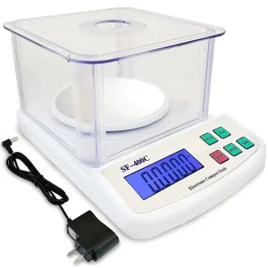 High precision Digital Scale 0.01g 500g with Wind Shield LCD for Herbs Jewelry Home Kitchen and Laboratory Use