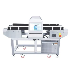 High quality tunnel type aluminum foil packaged metal detector suitable for candies snacks and meat products