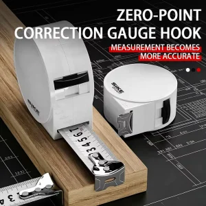 Home Decor Retractable Measuring Tape Thick ABS Shell Zero Correction Hook Slide Lock Precision Ruler