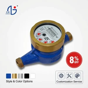 Household Brass Water Meter Class2 Multi-jet Wet Dial Mechanical IP68 MAP10 Pressure OEM