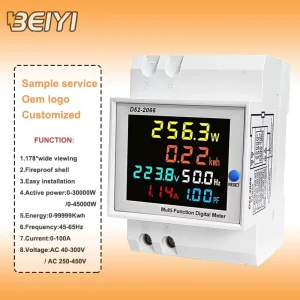 Household Digital Multimeter Single Phase Six Display Electric Meter Voltage Current Hz Power Energy Meter