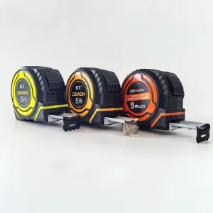 Household High Precision 5m Steel Tape Measure Circle Rubber Coated Anti Drop Wear Resistant Metric Tape Measure