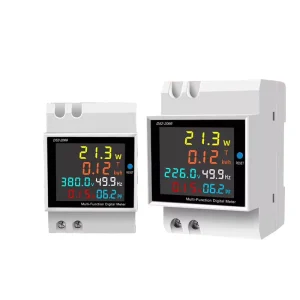 Household PV Monitoring AC Voltage Current Power Energy Measuring D52 Rail Mounted Multi Function Smart Meter