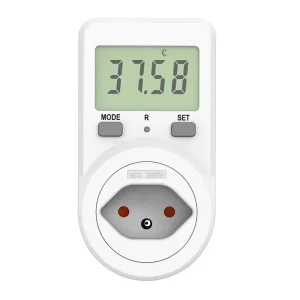 Household Single Phase Plug Powered Power Meter LCD Watt Meter IP22 10A 230V CE Certified Class 1.0 Accuracy 12 Month