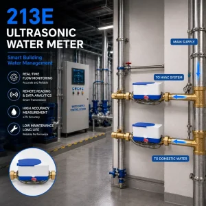 Household Ultrasonic Water Meter LoRa LoRaWAN Mbus RS485 Pulse Body Digital Smart Ultrasonic Water Flowmeter