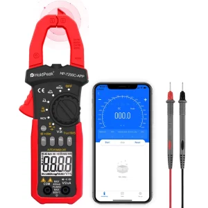 Hp-7200c-app Digital Clamp Meter With Mobile App, Ncv Trms Voltage Tester With 4000 Counts, Max/min