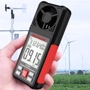 Ht605 Air Velocity Red and Black Auto Power Off Data Hold Digital Anemometer