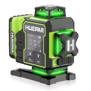 Huepar W03CG 3D 3×360 12 Line Laser Level Tool Self Leveling 360 With LCD Screen