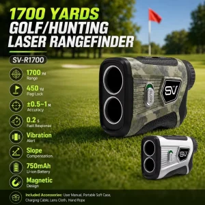 IP54 Multicoated Laser Rangefinder 1700Y Range 0.5m Precision for Hunting and Camping