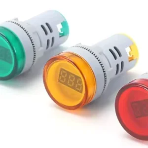 IP55 22mm Panel Mount Multi Color Industrial Signal Light Digital DisplayLED Voltage Indicator Light Volt Meter