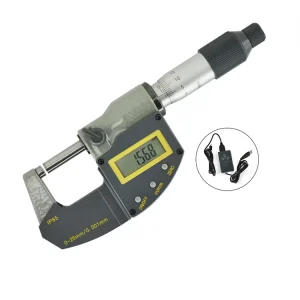 IP65 Coolant Proof 0-25MM 0.001mm Carbide Electronic Digital Micrometer with USB Data Cable