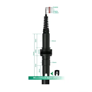 IP68 ABS Smart ORP Sensor -2000~2000mV RS485 MODBUS 4-20mA Flow-through Probe for Water Treatment Aquaculture Monitoring