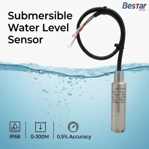 IP68 Water Level Sensor 4-20mA RS485 Hydrostatic Submersible Level Transmitter 10M 20M 100M for Drinking Water Tank