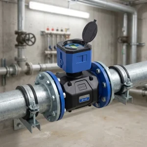 IP68 Waterproof 24V DC RS485 Flanged Liquid Flow Meter for Pipeline Ultrasonic Water Meter