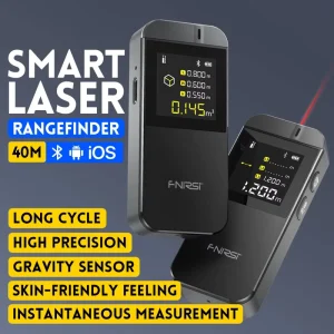 IR40 Portable Laser Rangefinder 40m 1mm Accuracy 360° Screen Flip Area Volume Pythagorean Measuring Tool