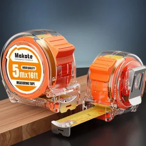 Inch Tape Measure Transparent Metric and Imperial Steel Tape Measure 5 Meters Thickened Tape Measure