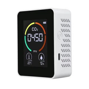 Indoor Air Quality Monitor Desktop Carbon Dioxide Gas Analyzer CO2 Meter Detector Temperature Humidity Meter CO2 Monitor