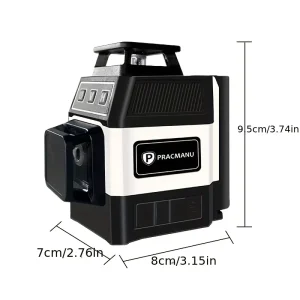 Industrial 12-Line Self-Leveling High Precision Green 610nm Beam Thin Line Wall and Floor Laser Level with Accessories