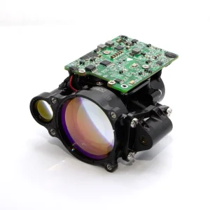 Industrial 1535 nm Erbium Glass Laser Ranging Module for Vehicle Drone Pods Gimbals 10000m Range 1Hz Frequency Red Dot IP67 12V