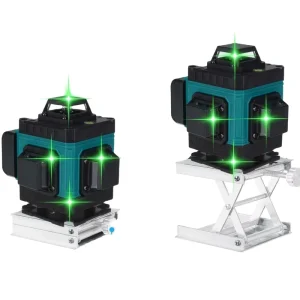 Industrial 4D Green Light Cross Line Rotary Laser Level 520Nm 16 12 Lines Battery Operated for DIY and Professional Use