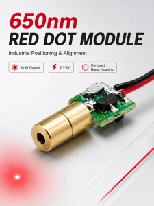 Industrial 650nm 5mW Red Dot Vertical Horizontal Laser Module Positioning Alignment Head Circuit Board 2.1-3V