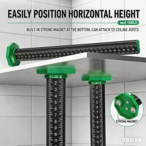 Industrial Aluminum Alloy Tile Leveling Measuring Ruler Height Marking Scale Positioning Level Tool Wall Floor Ceramic