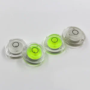 Industrial Circular Screw Holes Bullseye Bubble Level Spirit Level Vial Acrylic Material Accuracy +/-10mm 0-5m Measurement Range