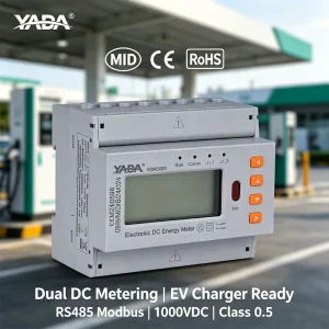 Industrial DC Meter Manufacturer MID Billing Compliance Dual Channel EV Charger RS485 Integration 1000VDC Energy Meter