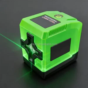 Industrial DIY Grade Rotary Laser Level Green Beam 50m Range Self-Leveling Cross Line 2-Dot Brightness Adjustment