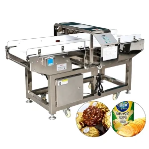 Industrial Food Grade Metal Detector with Conveyor Belt System for Meat Seafood Processing CE Certified