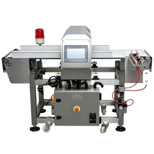 Industrial Food Grade Metal Detector with Conveyor Belt System for Meat Seafood Processing CE Certified