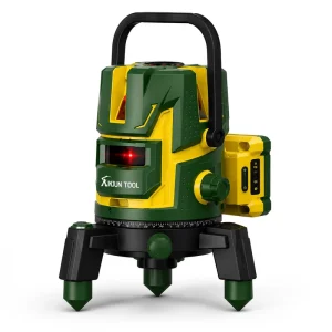 Industrial Grade Cross Line Red Laser Level with Battery Power and Pendulum Self Leveling