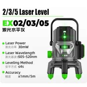 Industrial Grade Green Laser Level 2-wire/3-wire/5-wire Construction Site Decoration